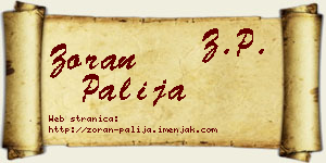Zoran Palija vizit kartica